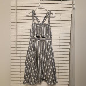 Altar'd Statr Striped Keyhole Dress Size Large